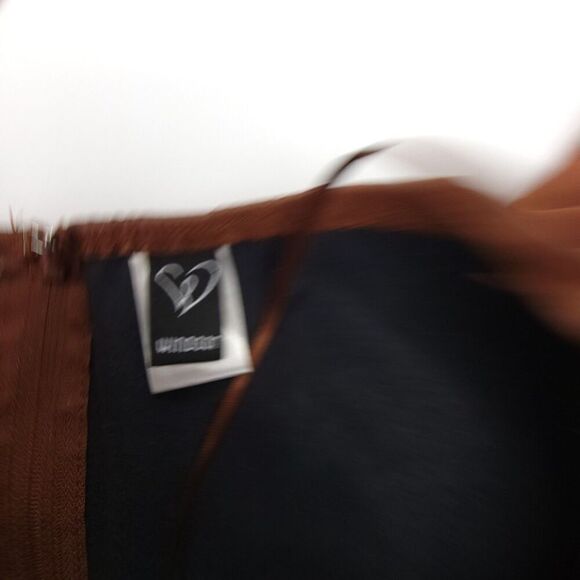 WINDSOR Edgy Luxe Off The Shoulder Corset Top Womens Small Brown Mesh Leather - Picture 8 of 8